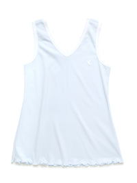 Women's Pima Sleeveless Pajama Top | Lt Blue