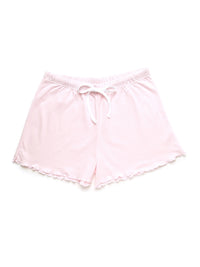 Women's Pima Relaxed Fit Lounge Shorts | Lt Pink