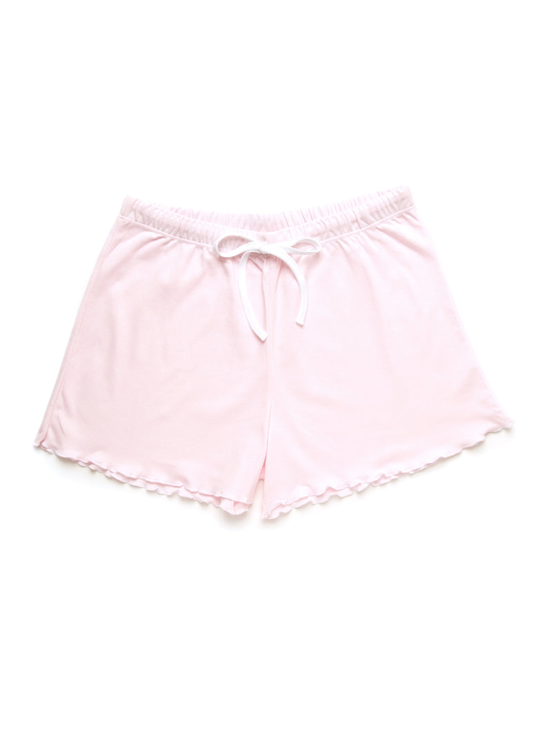Women's Pima Relaxed Fit Lounge Shorts | Lt Pink