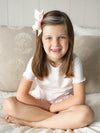 Ruffle Short Pima Baby Lounge Set | Lt Pink Mini Stripe