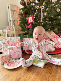 Baby Pima Two Way Zipper Footie | Winter Whimsy Holiday