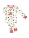 Pima Cotton Two-Piece Pajama Set | Winter Whimsy Print