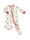 Baby onesie with Christmas pattern on a white background