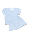 Diamond Quilt Pima Skirt Set | Lt Blue