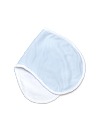 Pima Baby Burp Cloth - Lt Blue Mini Stripe