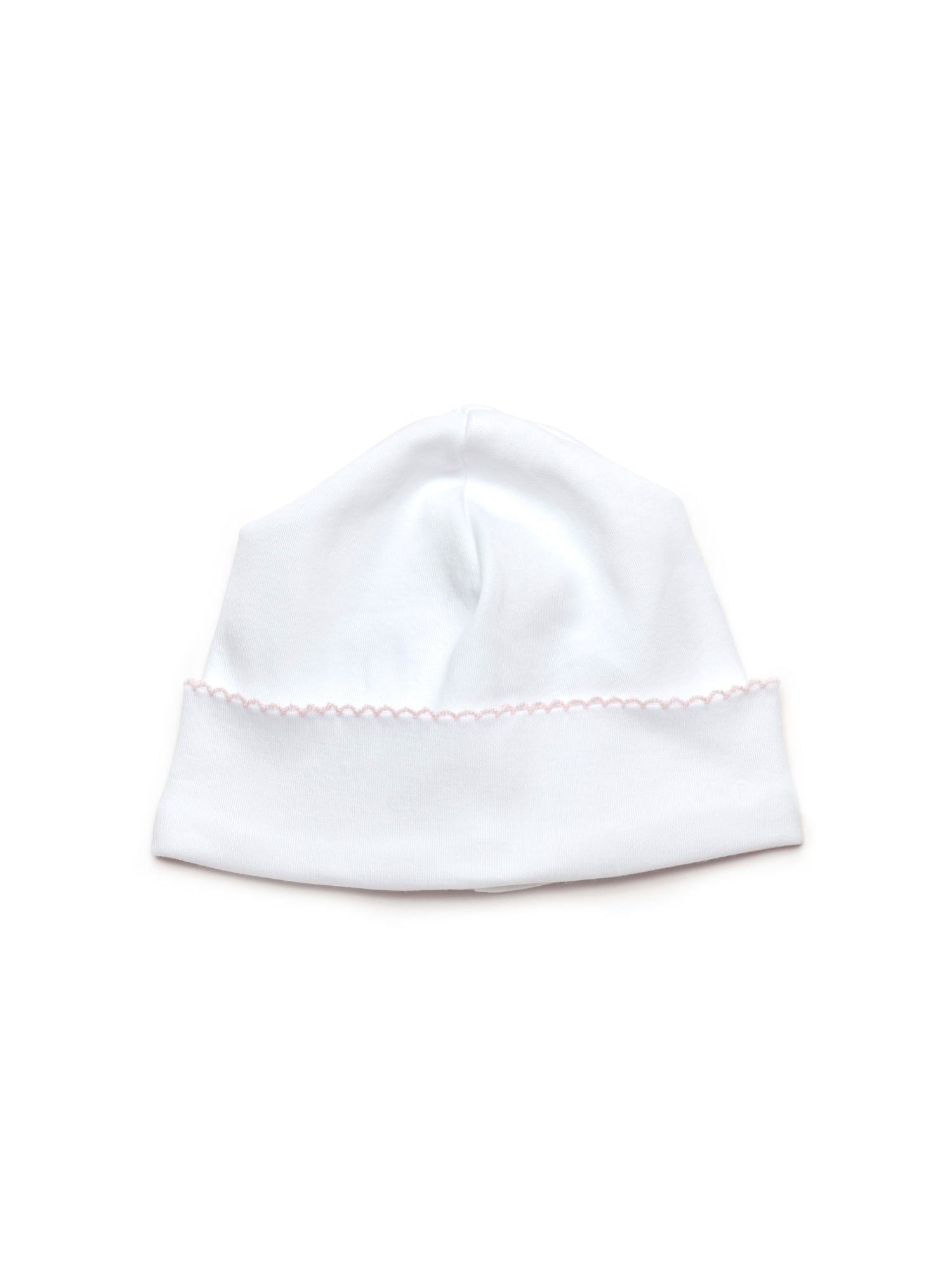 Classic Pima Baby Hat | White/Lt Pink