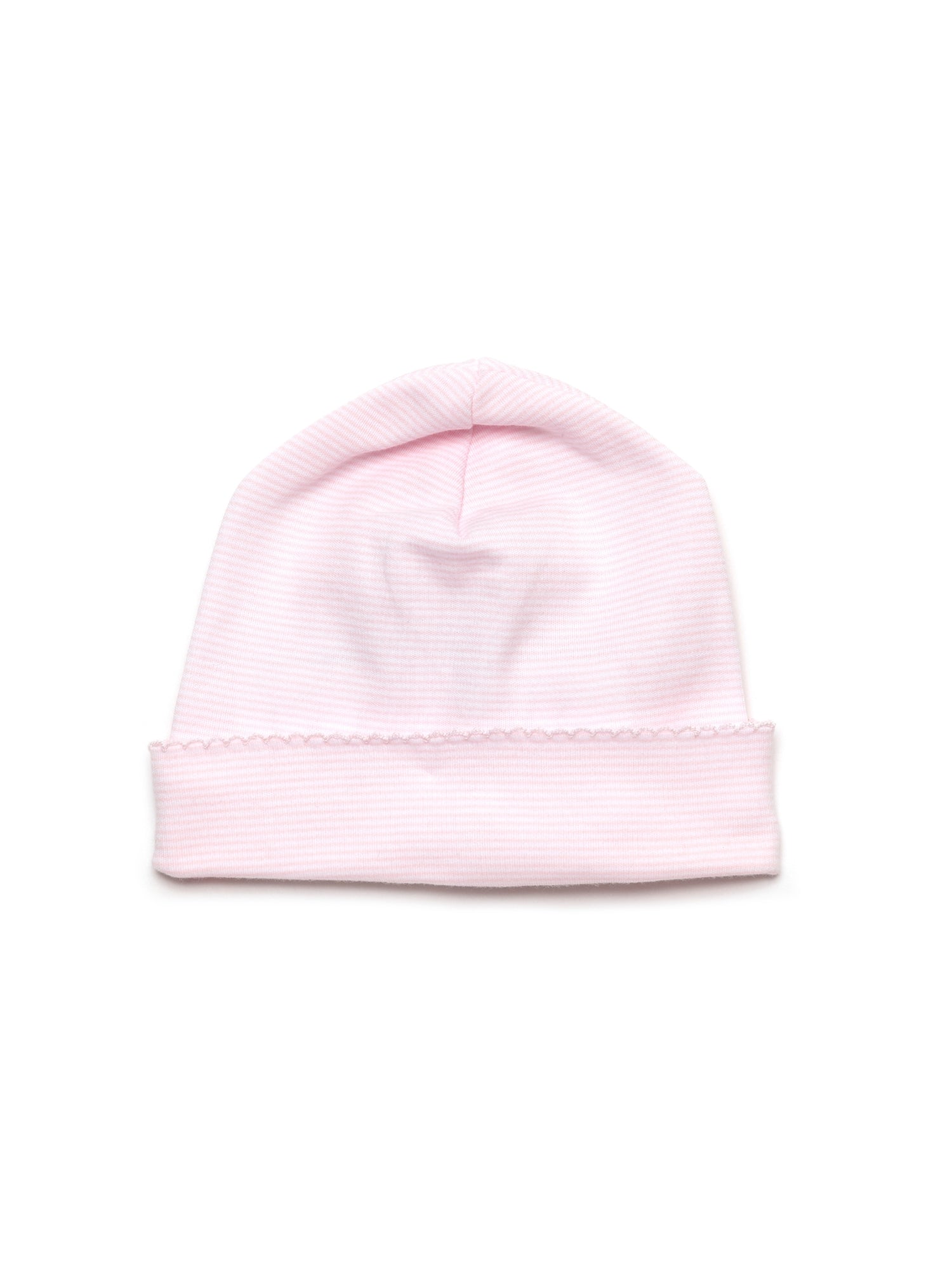 Classic Pima Baby Hat | Lt Pink Mini Stripe