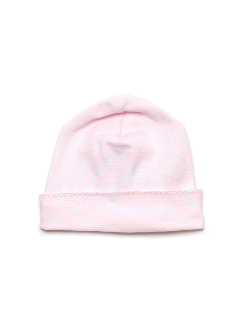 Classic Pima Baby Hat | Lt Pink Mini Stripe