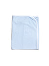 Pima Cotton Picot Trim Baby Blanket - Lt Blue Mini Stripe