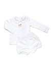 Small Rocking Horse Bloomer Set | Lt Pink Bitty Dot