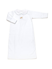 Rocking Horse Day Gown | Lt Blue Bitty Dot