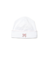 Classic Bow Pima Baby Hat | White