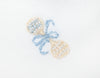 Blue Heirloom Rattle Pima Converter Gown | White