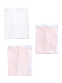 Baby Girl 3-Pc Pima Cotton Baby Blanket Set