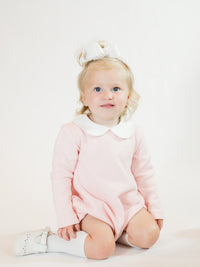 Diamond Quilt Long Sleeve Pima Bubble | Lt Pink