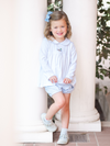 Mallard Girl Duck Pima Bloomer Set | Lt Blue Bitty Dot