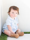 Cowboy Boot Pima Bubble | Lt Blue Mini Stripe