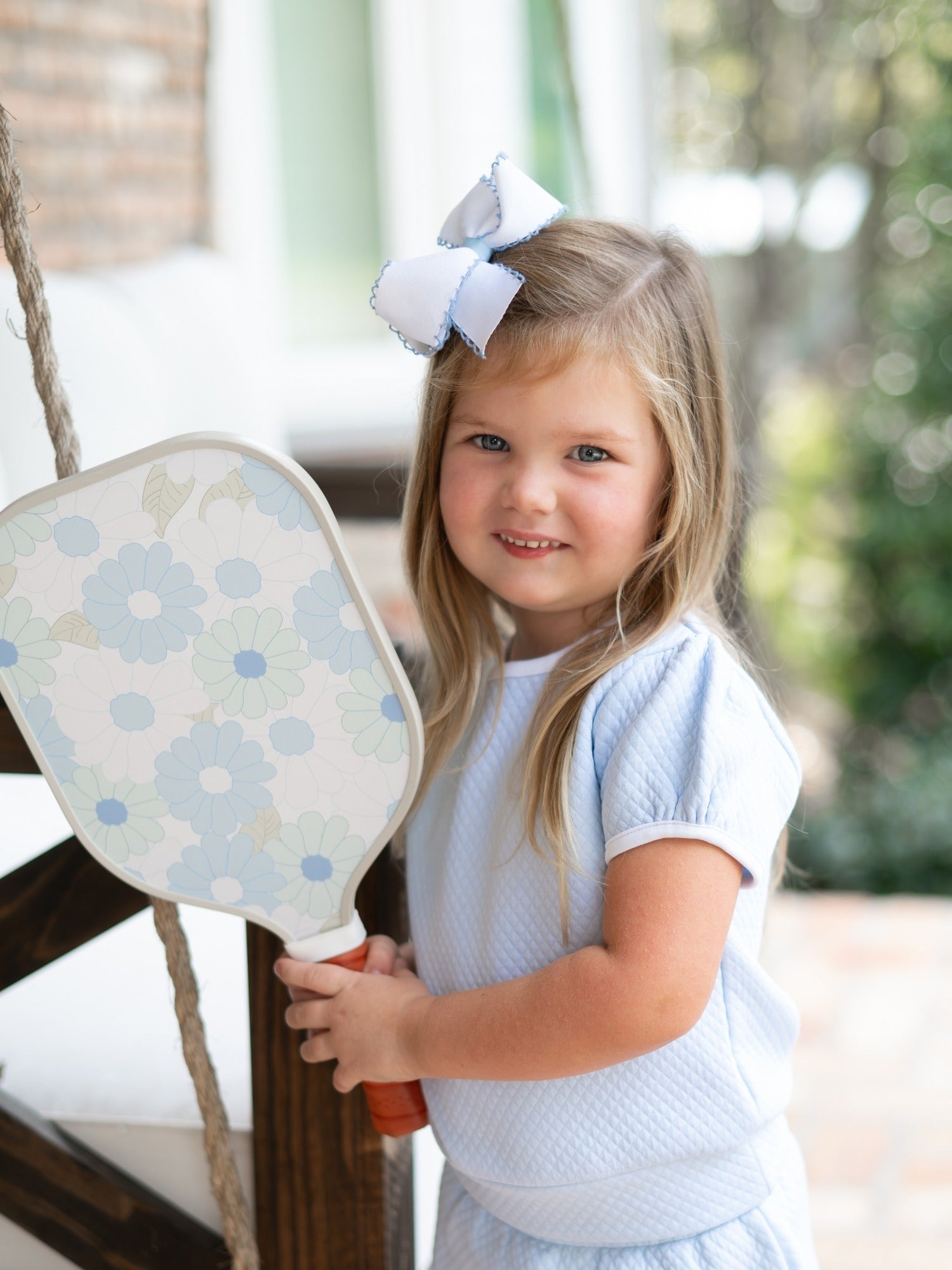 Diamond Quilt Pima Tween Skirt Set | Lt Blue