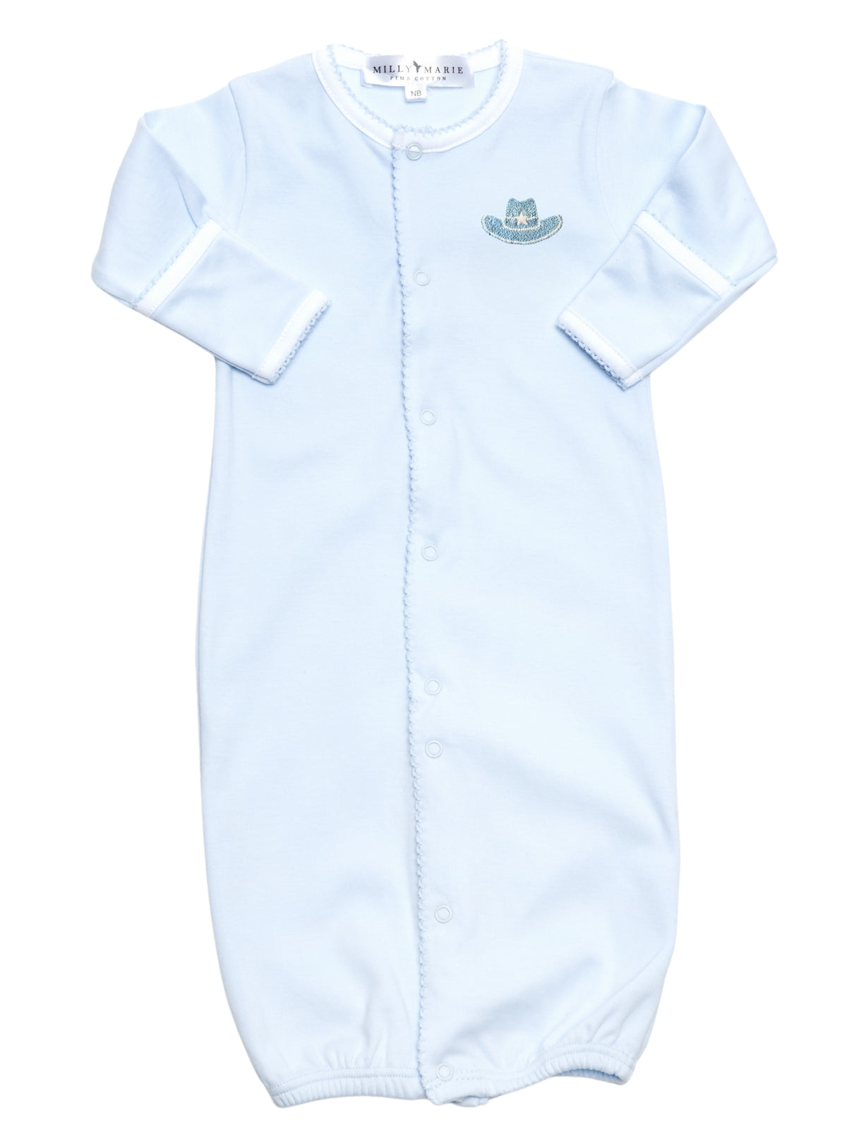 Cowboy Hat Pima Converter Gown | Lt Blue
