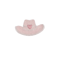 Cowgirl Hat Collared Pima Footie | Lt Pink