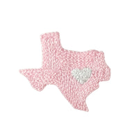 Texas Love Hand-Embroidered Pima Footie | Lt Pink