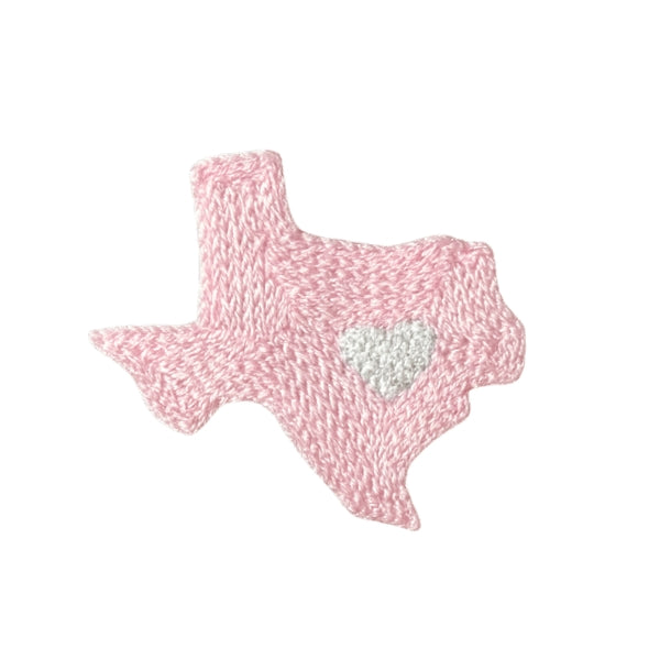 Texas Love Hand-Embroidered Pima Footie | Lt Pink