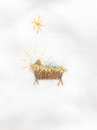 Nativity Collared Pima Footie | White