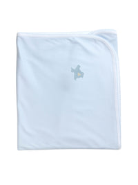 Blue Texas Love Pima Baby Blanket