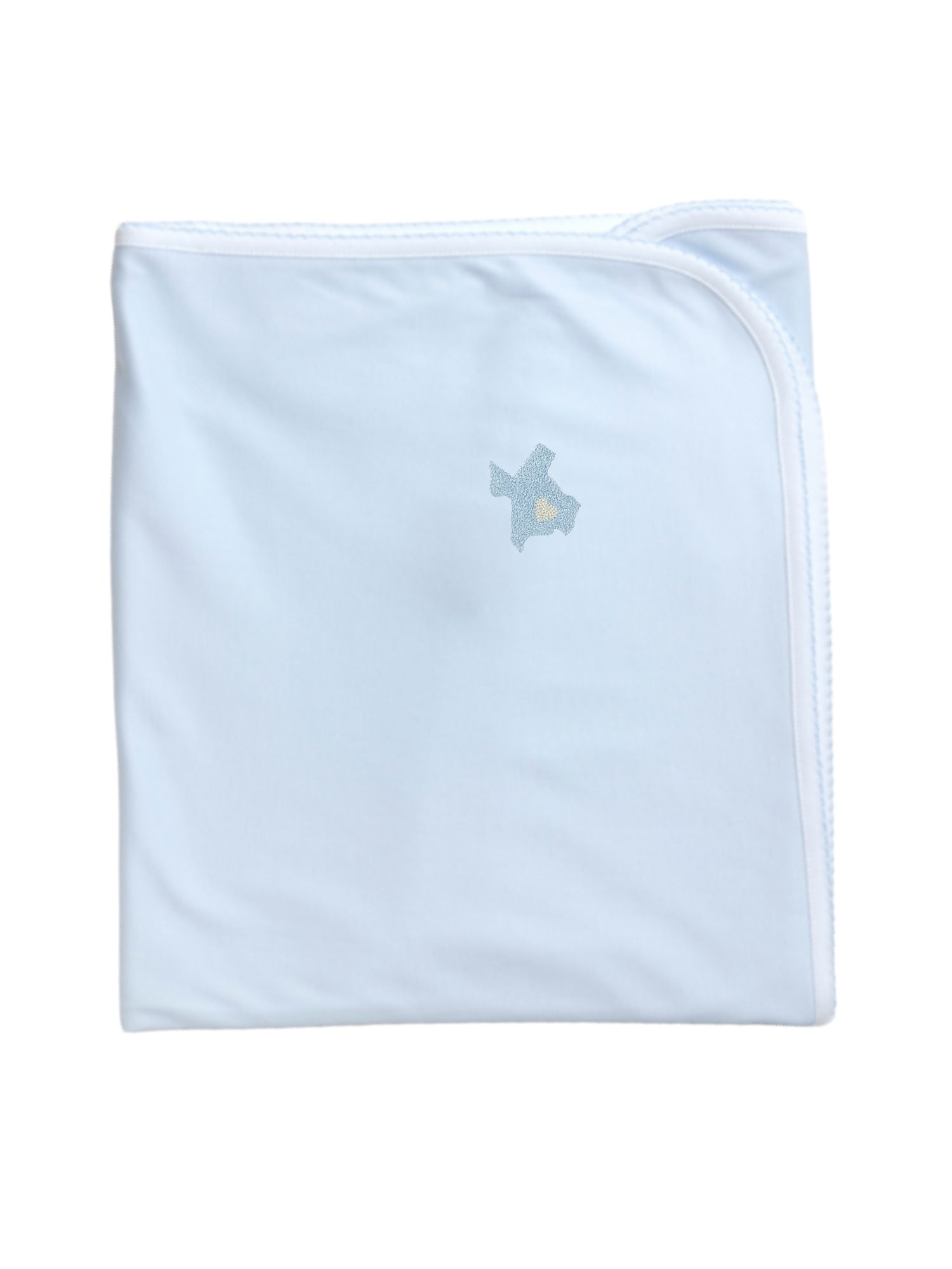 Blue Texas Love Pima Baby Blanket