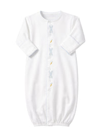 Blue Bunny and Carrot Pima Converter Gown | Machine Embroidery