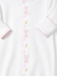 Pink Bunny and Carrot Pima Converter Gown | Machine Embroidery