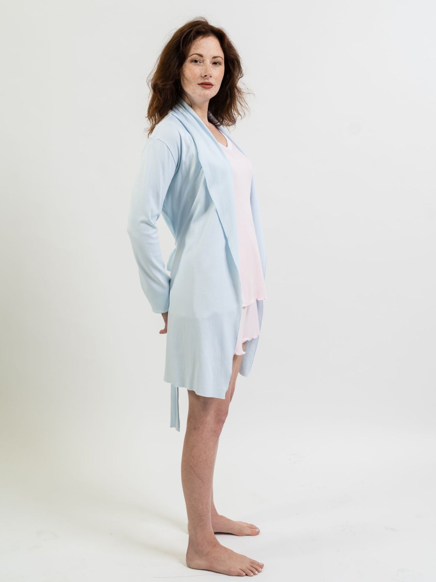 Women's Pima Cotton Cardigan | Lt Blue