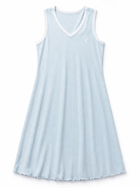 Women's Pima Sleeveless Nightgown | Lt Blue