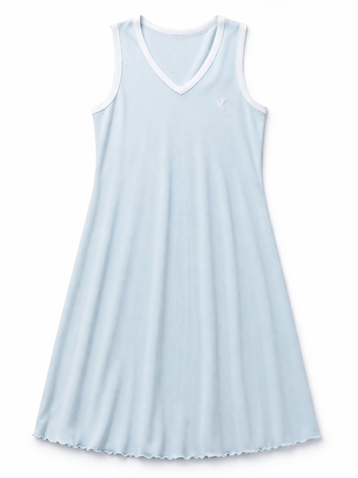 Women's Pima Sleeveless Nightgown | Lt Blue