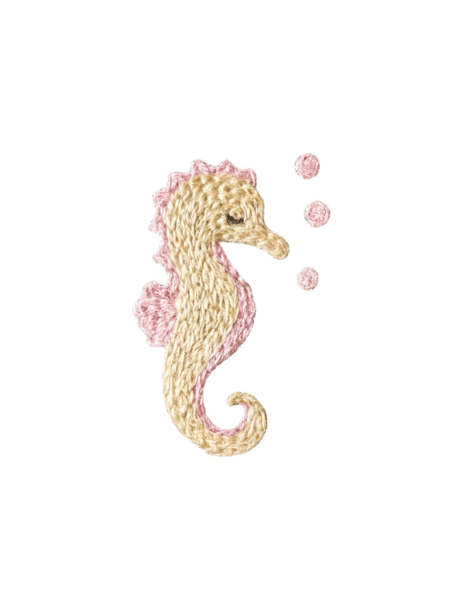 Pink Seahorse Pima Bubble | Lt Pink