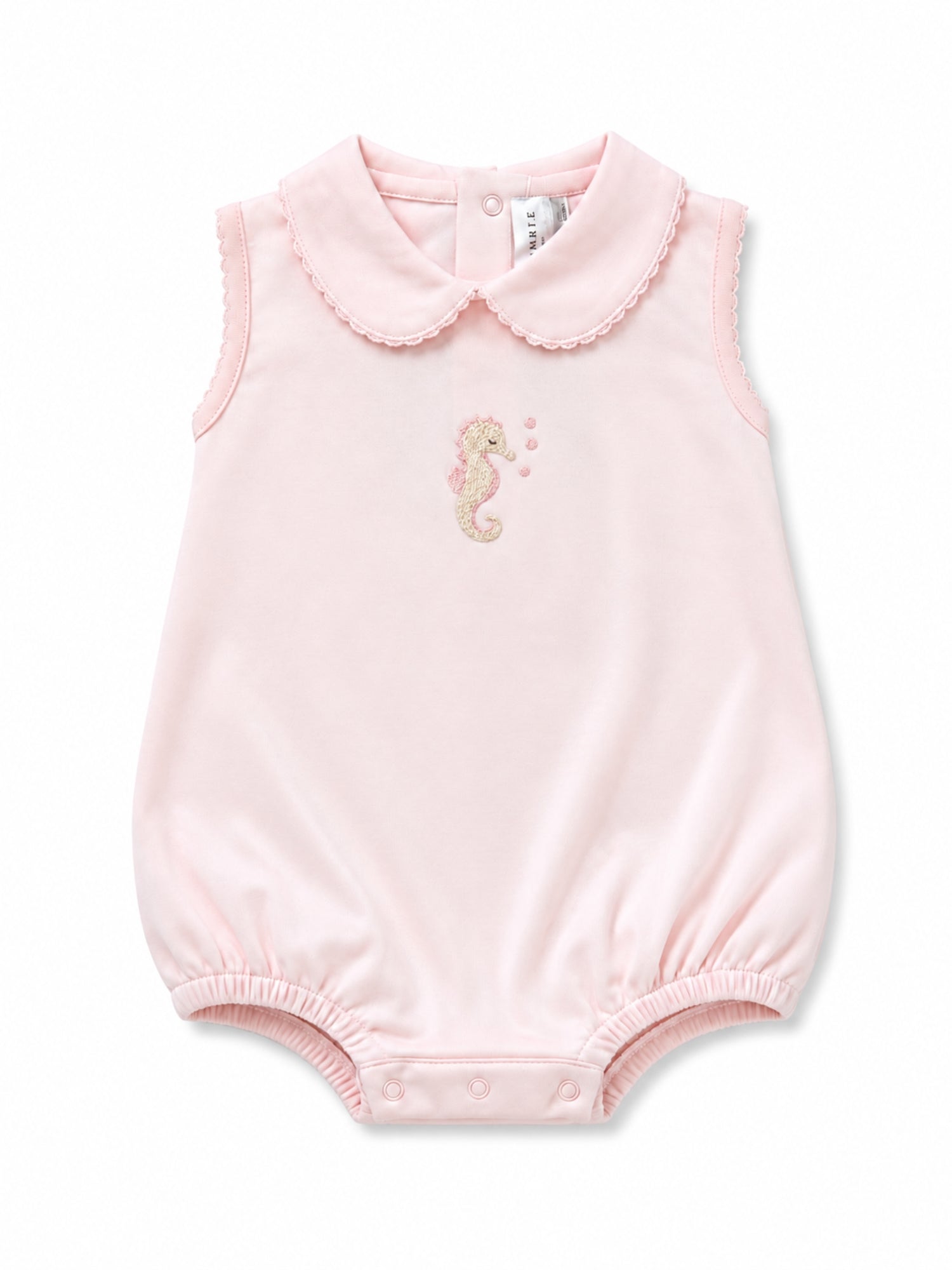 Pink Seahorse Pima Bubble | Lt Pink