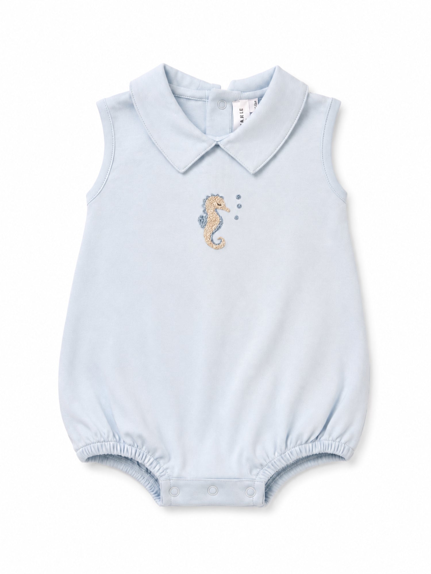 Blue Seahorse Pima Bubble | Lt Blue