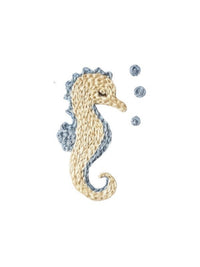 Blue Seahorse Pima Bubble | Lt Blue