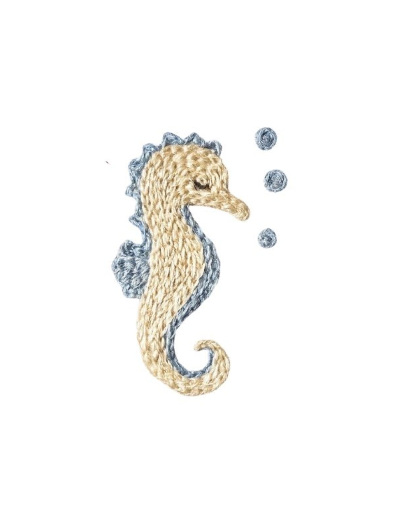 Blue Seahorse Pima Bubble | Lt Blue