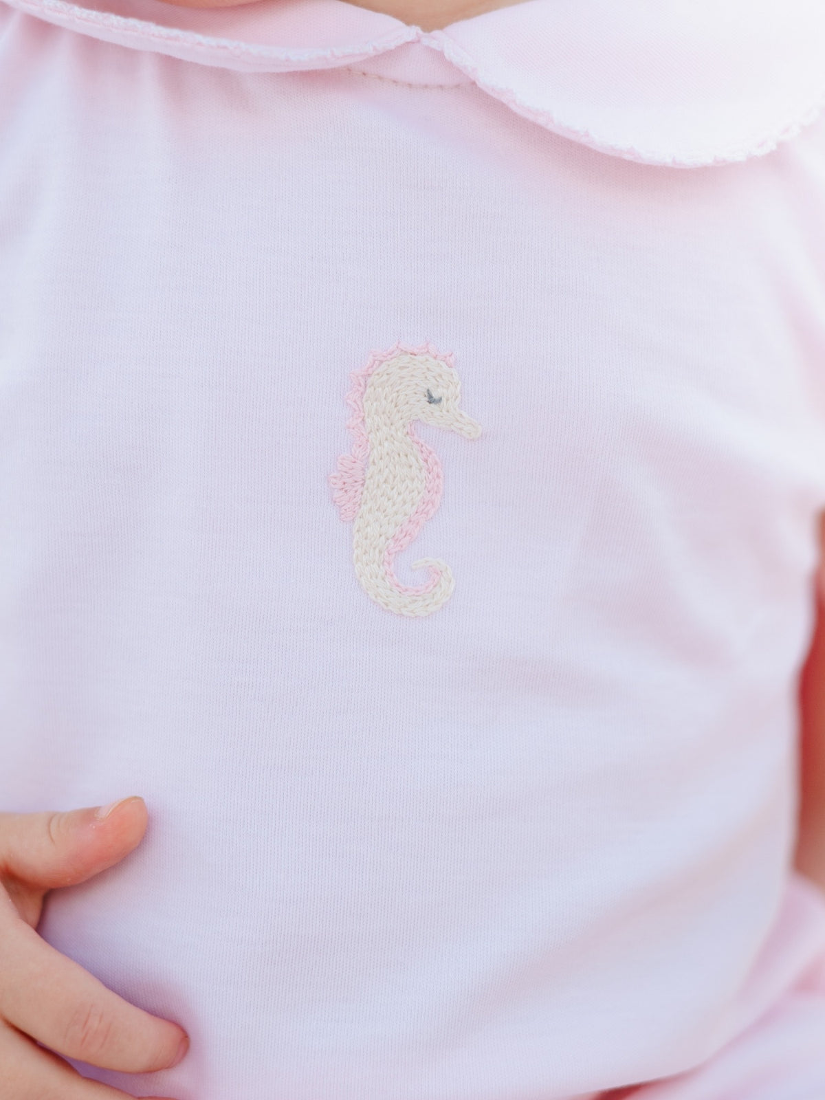 Pink Seahorse Pima Bubble | Lt Pink