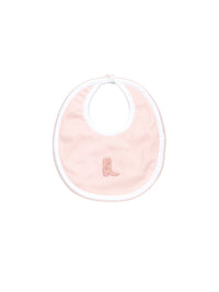 Cowgirl Boot Pima Baby Bib | Lt Pink