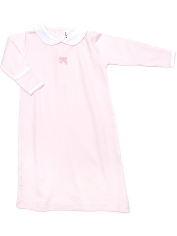 Baby Girl Classic Bow Pink Day Gown