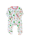 Baby Pima Two Way Zipper Footie | Winter Whimsy Holiday