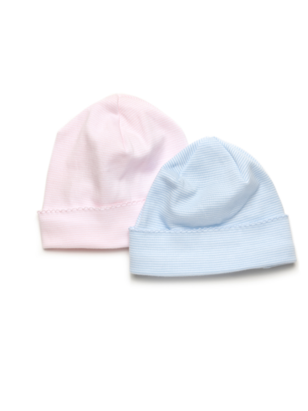 Baby Boy Blue Mini Stripe Round Hat