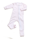 Convertible 2-Way Zip Striped Pima Footie Pajama