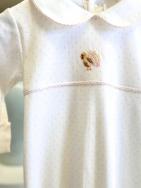 Baby Girl Pink Dots Turkey Playsuit