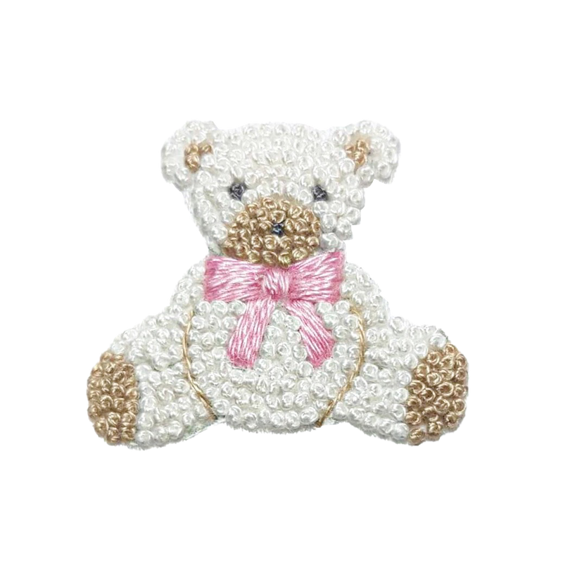 Baby Girl Teddy Bear Bib