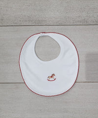 Red Rocking Horse Baby Bib