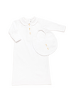 Baby Rattles Pima Day Gown | White