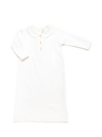 Baby Rattles Pima Day Gown | White